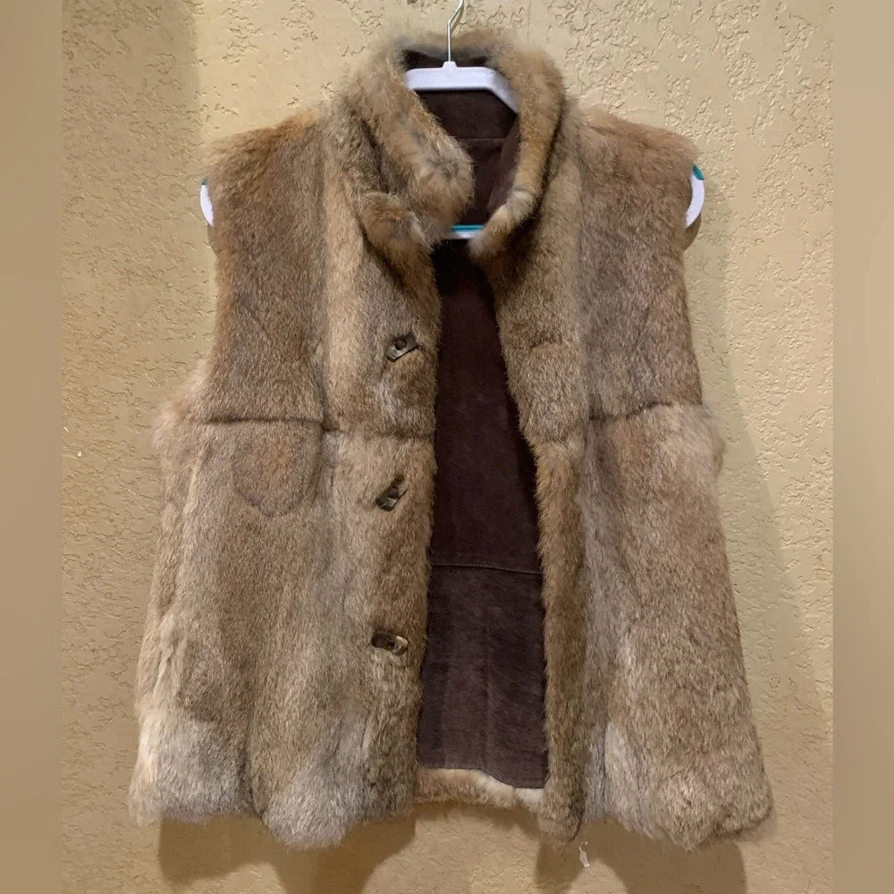 Reversible Fur and Suede Vest - Picture 1 of 4